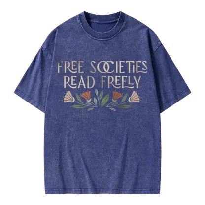 Pagewings Read Freely Unisex Washed T-shirt