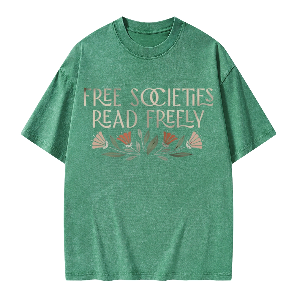 Pagewings Read Freely Unisex Washed T-shirt