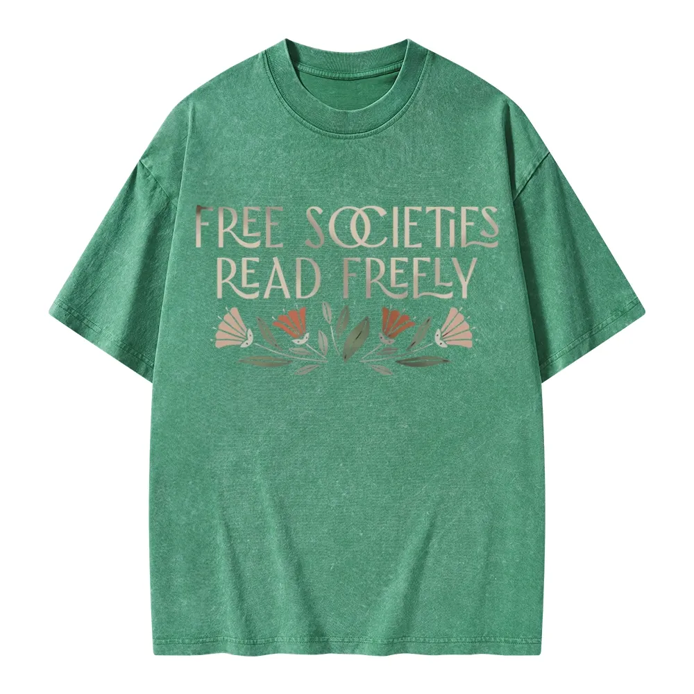Pagewings Read Freely Unisex Washed T-shirt