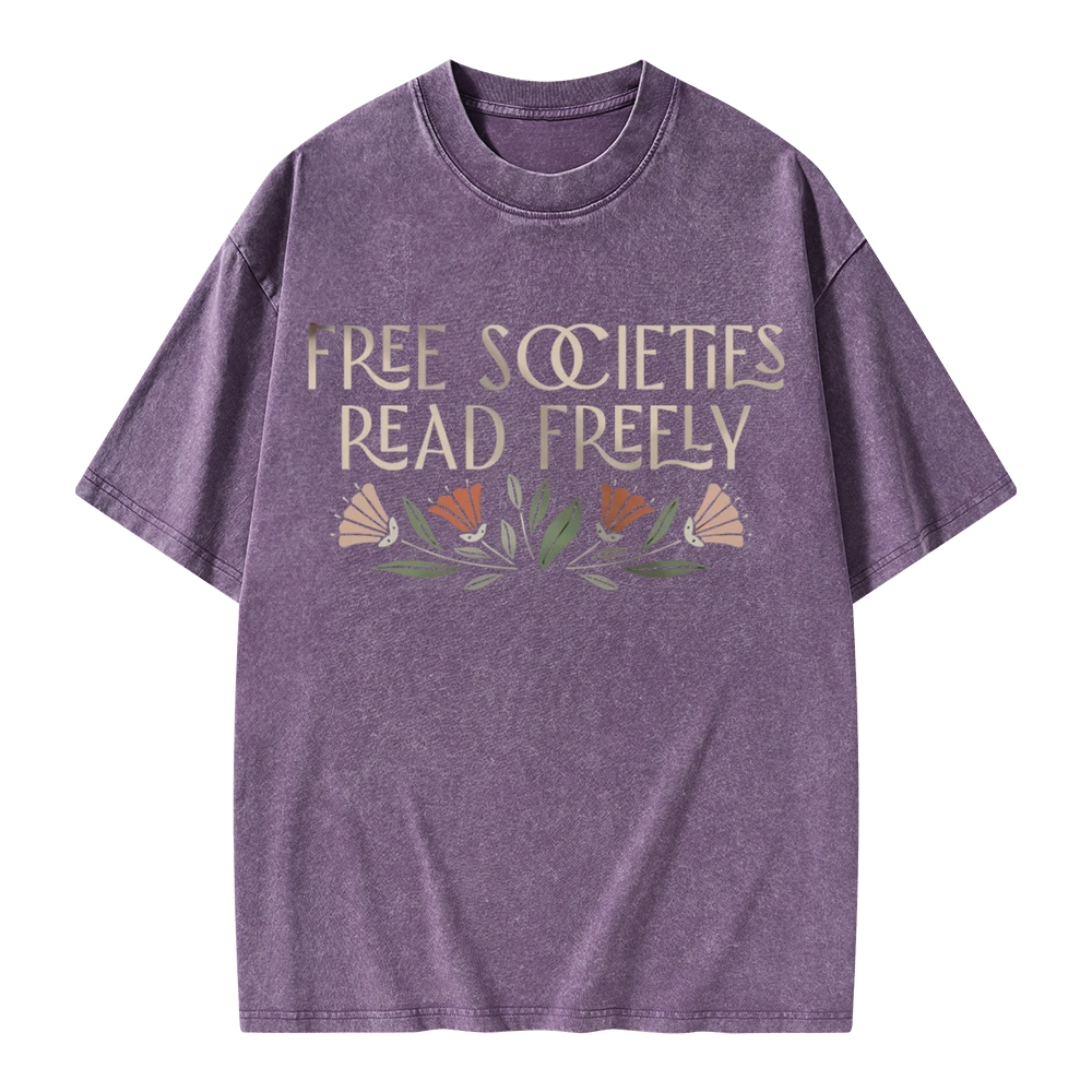 Pagewings Read Freely Unisex Washed T-shirt