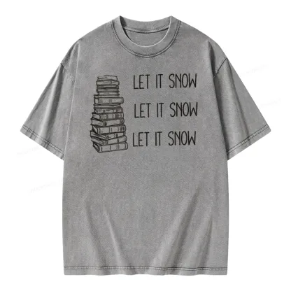 Pagewings Let It Snow Unisex Washed T-shirt