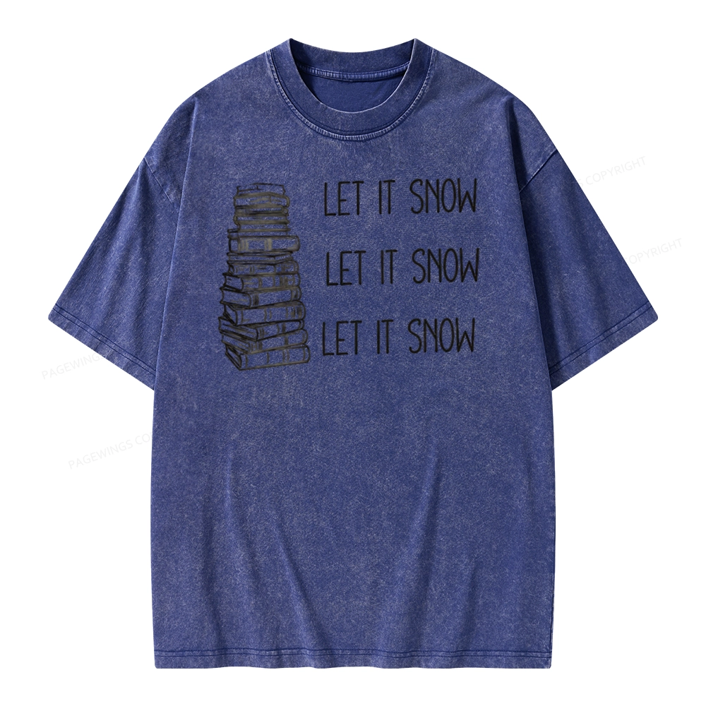 Pagewings Let It Snow Unisex Washed T-shirt