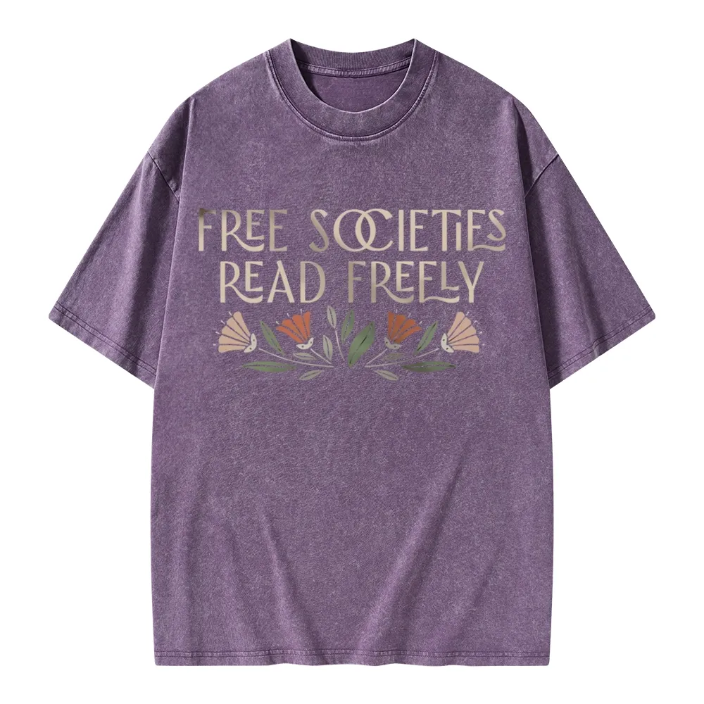 Pagewings Read Freely Unisex Washed T-shirt
