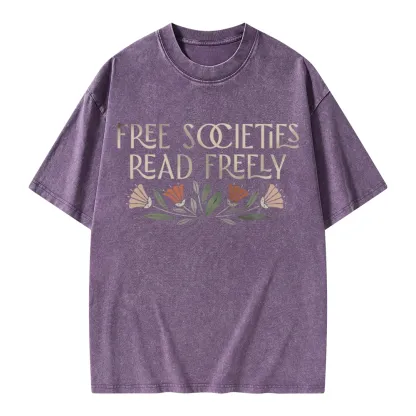 Pagewings Read Freely Unisex Washed T-shirt