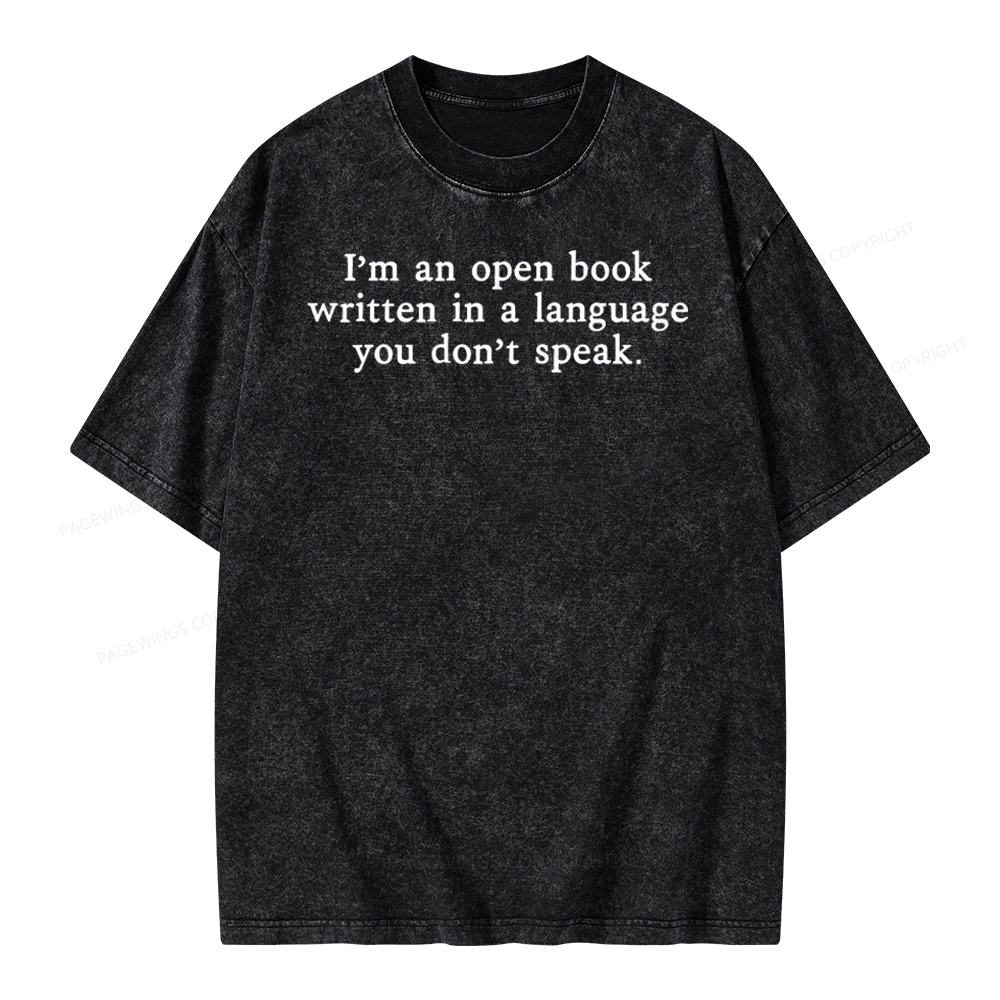 Pagewings I'm An Open Book Quote Unisex Washed T-shirt