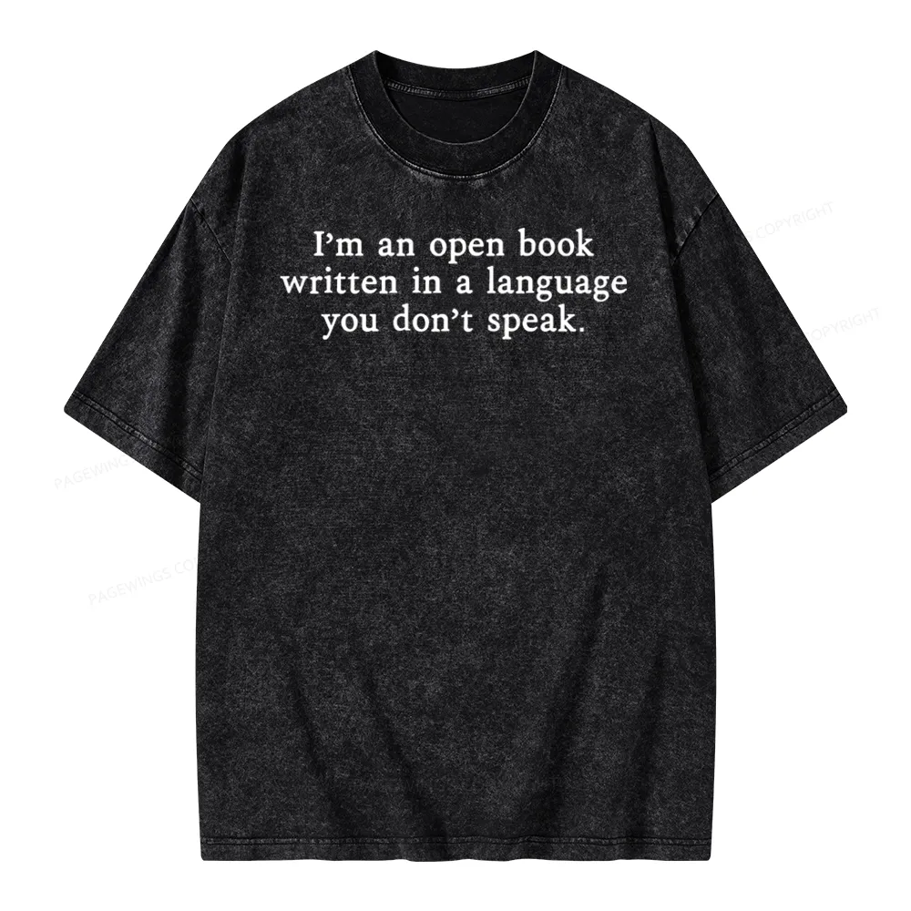 Pagewings I'm An Open Book Quote Unisex Washed T-shirt