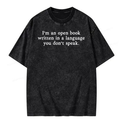 Pagewings I'm An Open Book Quote Unisex Washed T-shirt