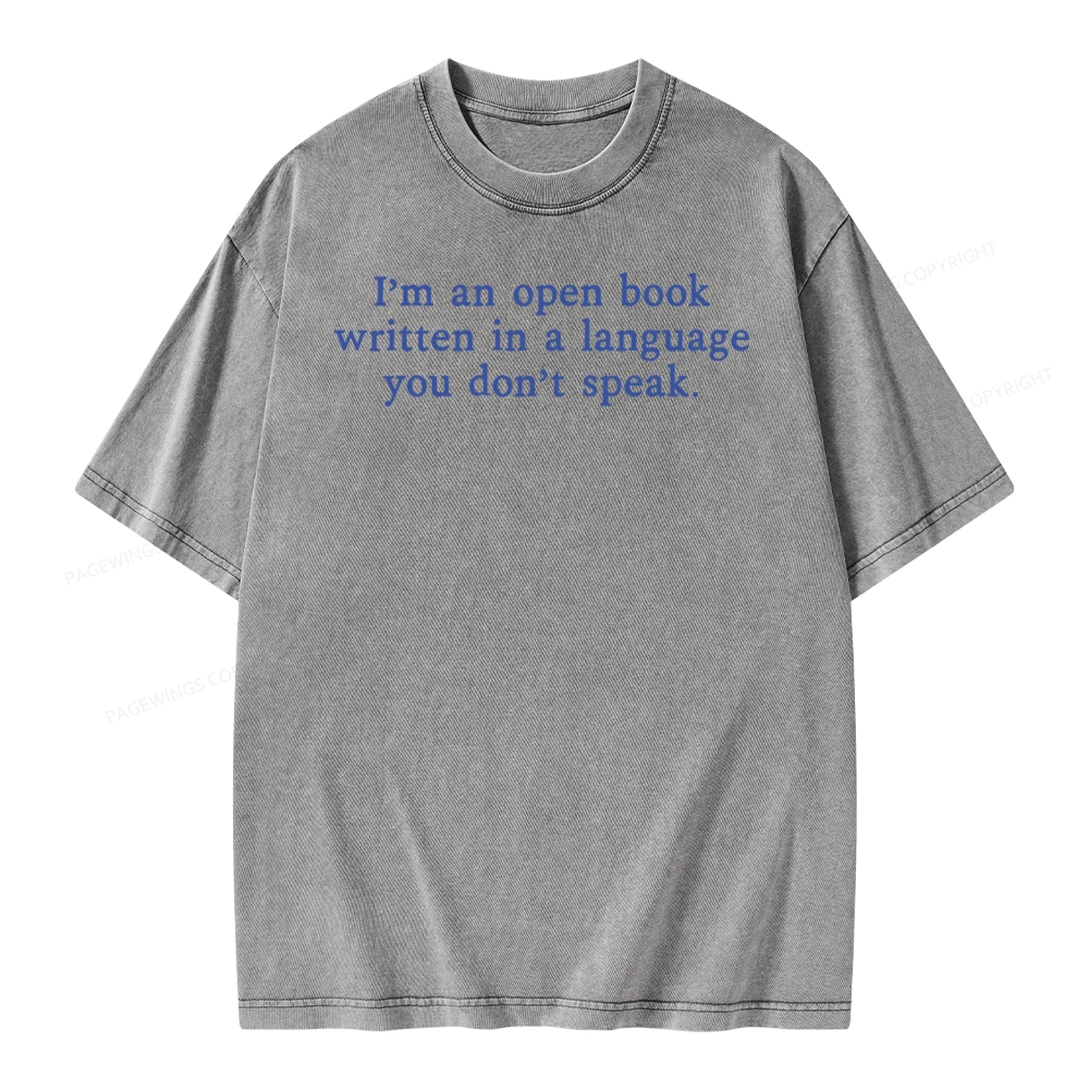 Pagewings I'm An Open Book Quote Unisex Washed T-shirt