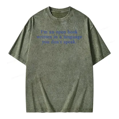 Pagewings I'm An Open Book Quote Unisex Washed T-shirt