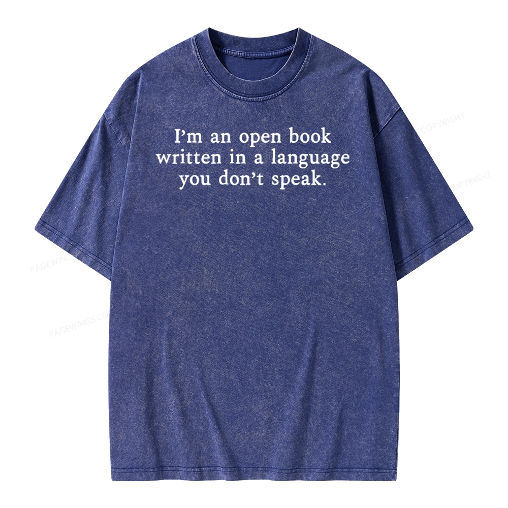 Pagewings I'm An Open Book Quote Unisex Washed T-shirt
