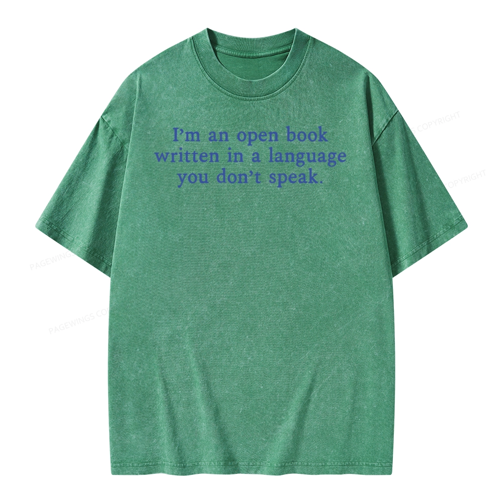 Pagewings I'm An Open Book Quote Unisex Washed T-shirt