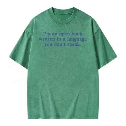 Pagewings I'm An Open Book Quote Unisex Washed T-shirt
