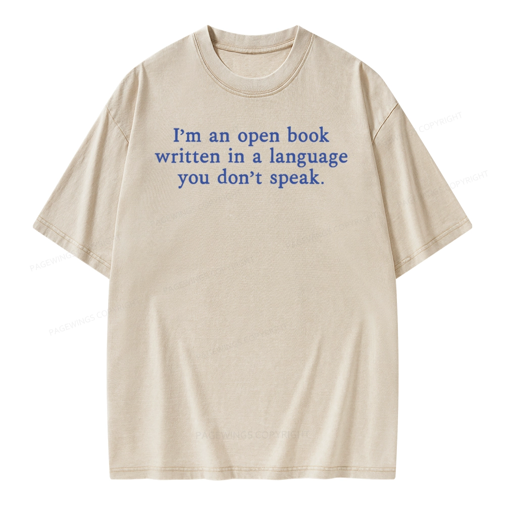 Pagewings I'm An Open Book Quote Unisex Washed T-shirt