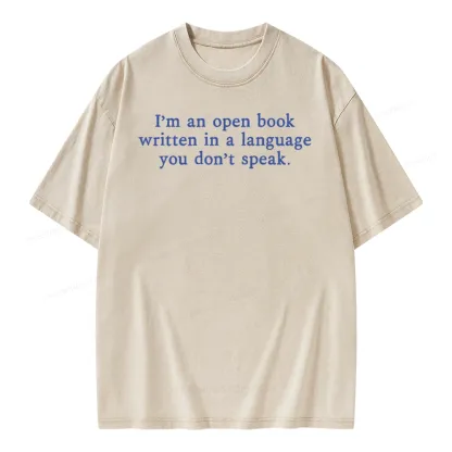 Pagewings I'm An Open Book Quote Unisex Washed T-shirt