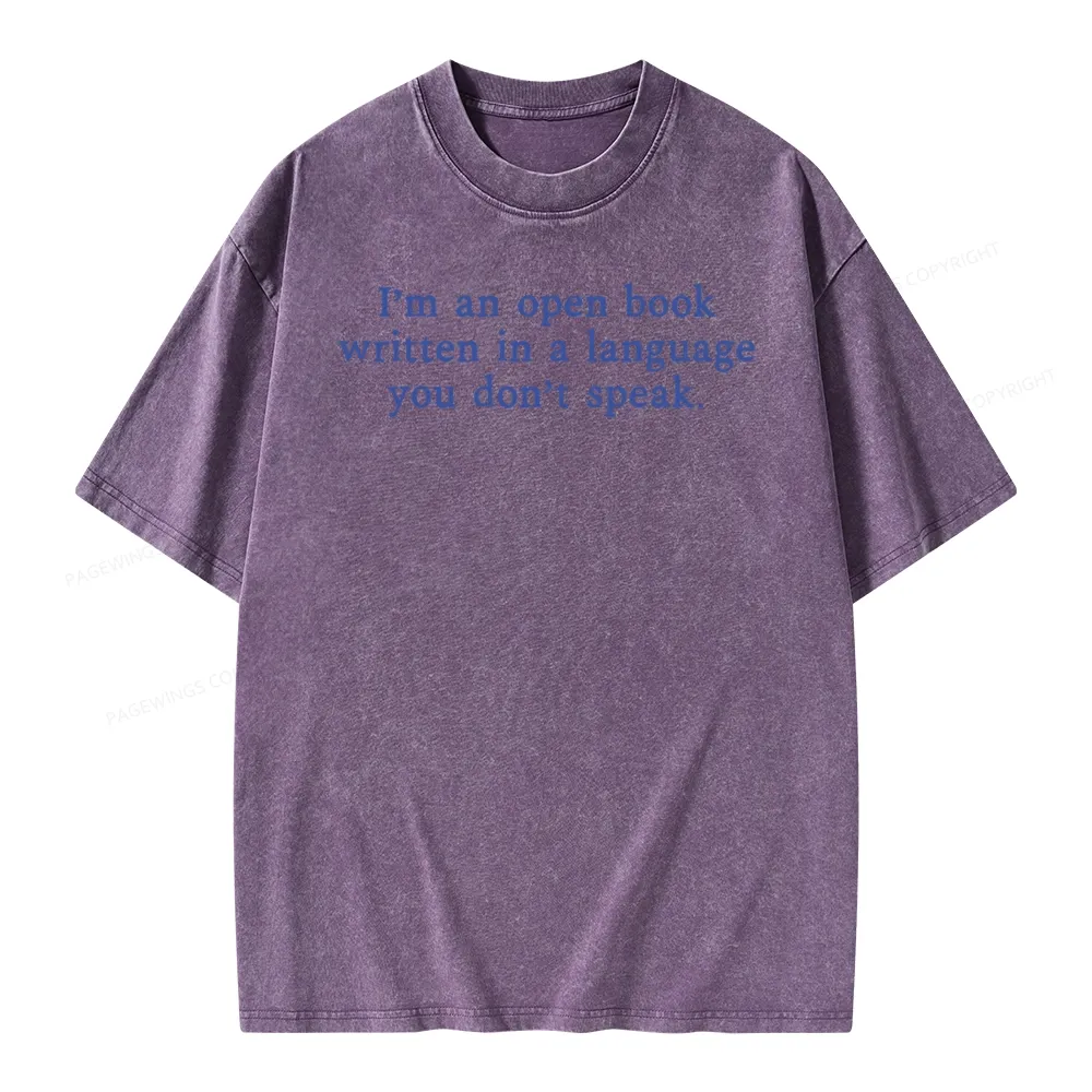 Pagewings I'm An Open Book Quote Unisex Washed T-shirt