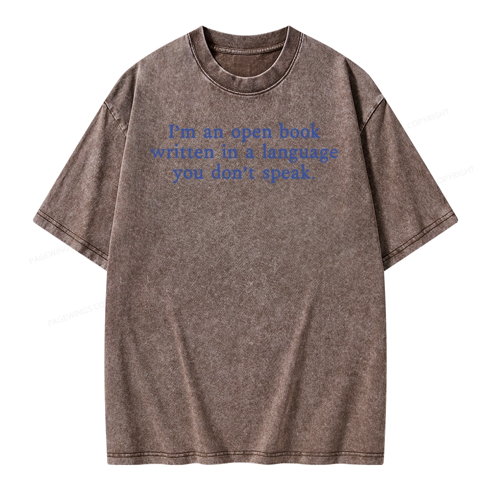 Pagewings I'm An Open Book Quote Unisex Washed T-shirt