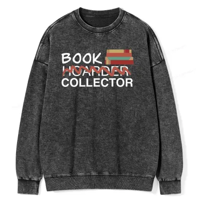 Pagewings Book Collector Unisex Washed Sweatshirt