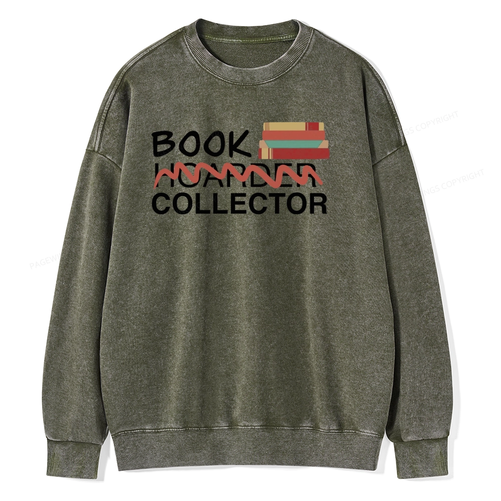 Pagewings Book Collector Unisex Washed Sweatshirt