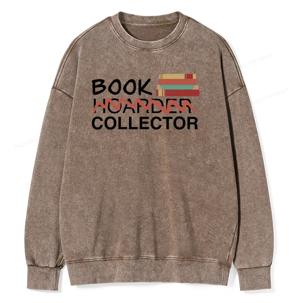 Pagewings Book Collector Unisex Washed Sweatshirt