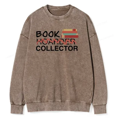 Pagewings Book Collector Unisex Washed Sweatshirt