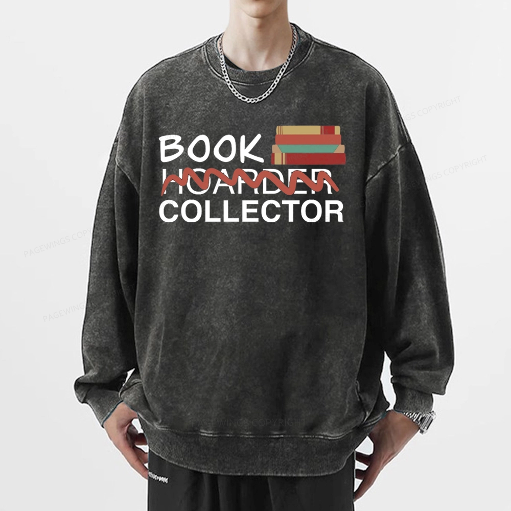 Pagewings Book Collector Unisex Washed Sweatshirt