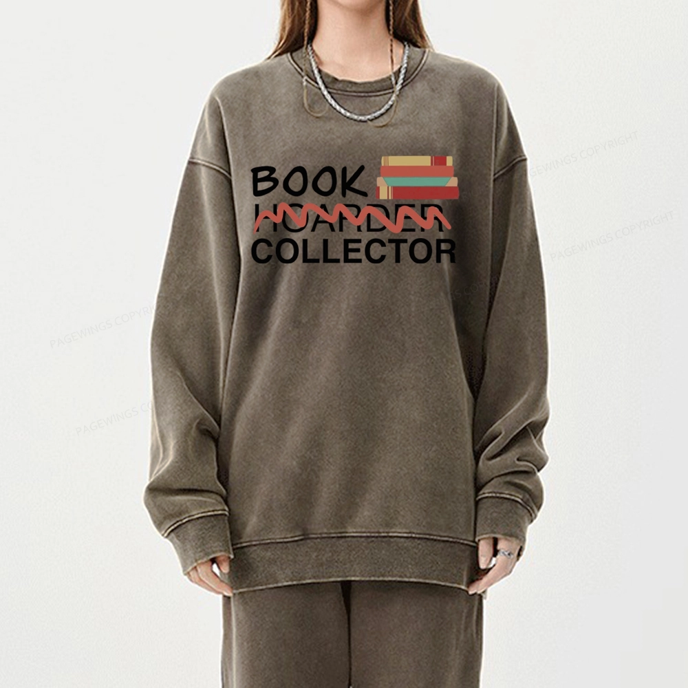 Pagewings Book Collector Unisex Washed Sweatshirt