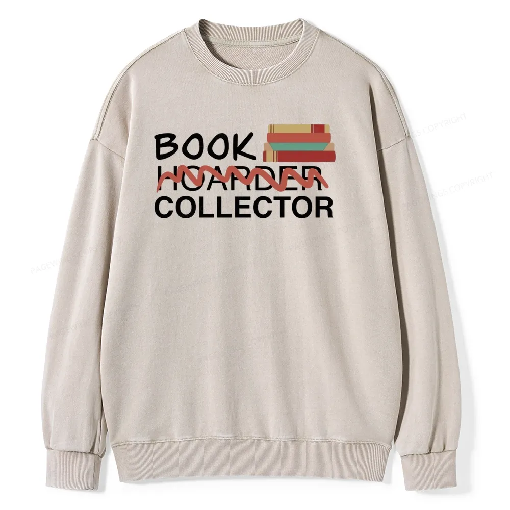 Pagewings Book Collector Unisex Washed Sweatshirt