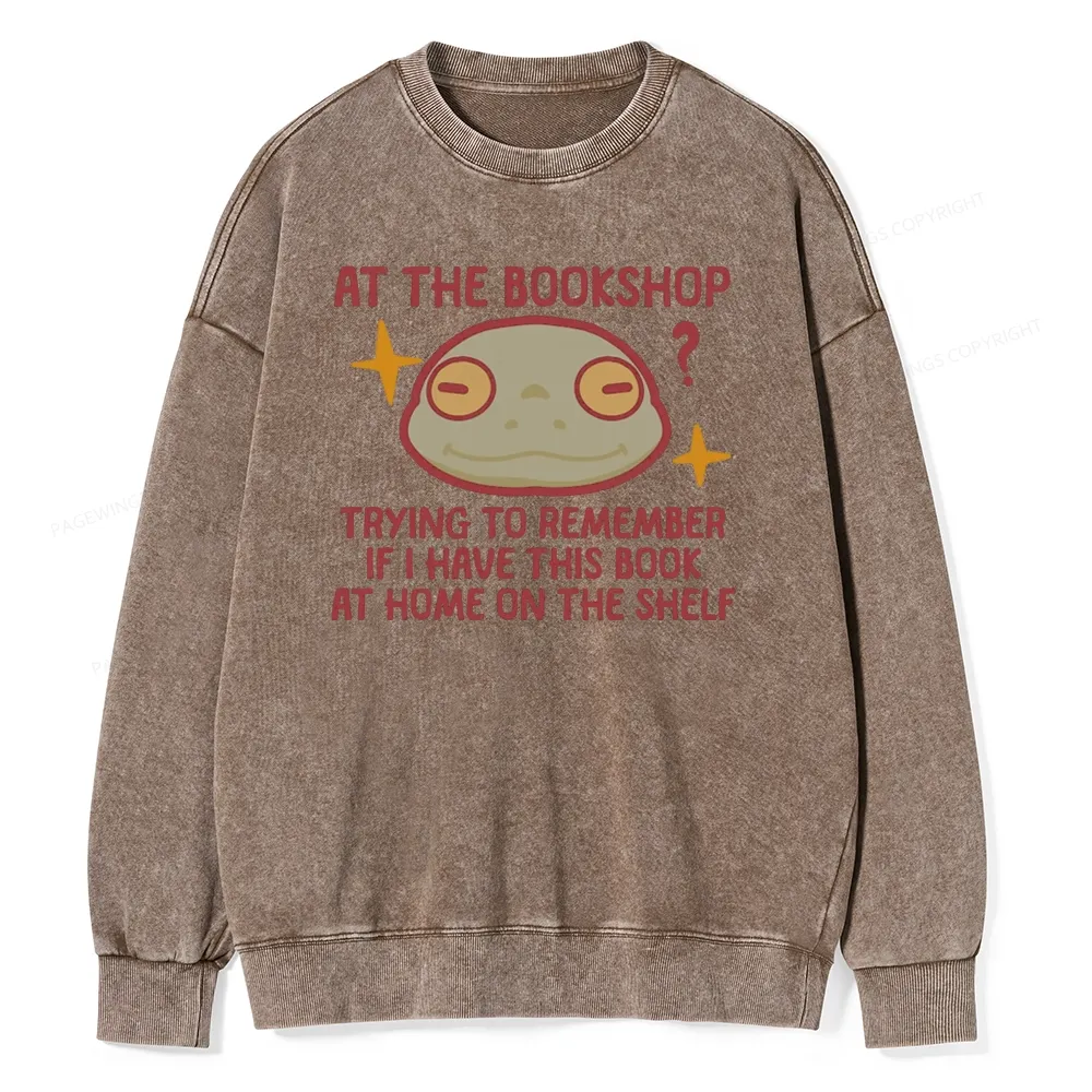 Pagewings Checking If I Have This Book Unisex Washed Sweatshirt