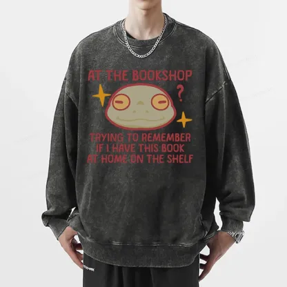 Pagewings Checking If I Have This Book Unisex Washed Sweatshirt