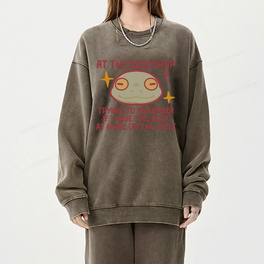 Pagewings Checking If I Have This Book Unisex Washed Sweatshirt