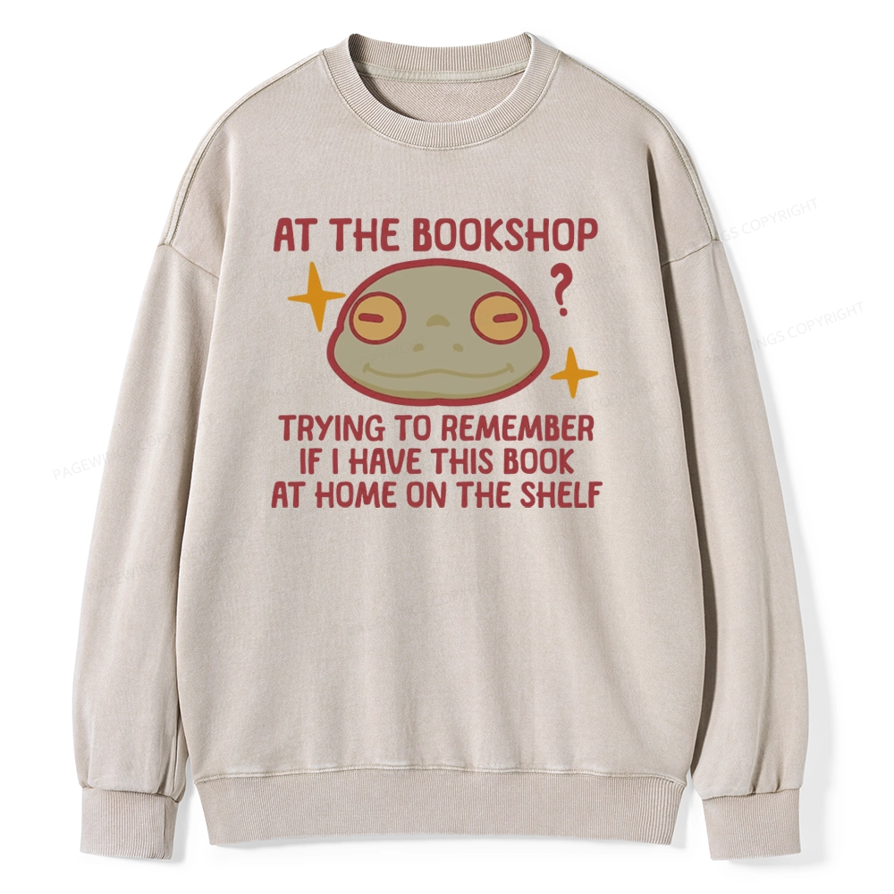 Pagewings Checking If I Have This Book Unisex Washed Sweatshirt