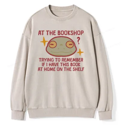 Pagewings Checking If I Have This Book Unisex Washed Sweatshirt