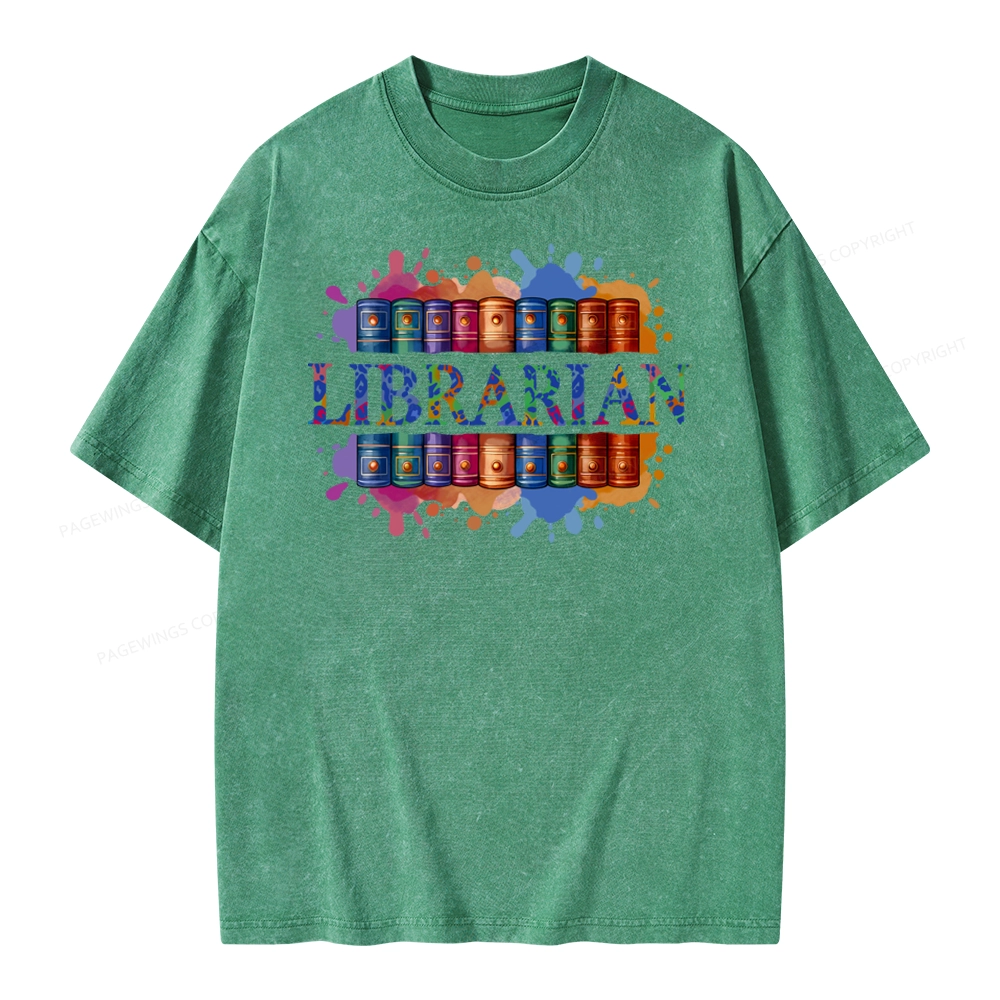 Pagewings Librarian Unisex Washed T-shirt