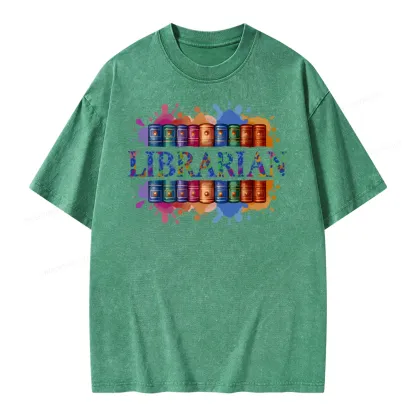 Pagewings Librarian Unisex Washed T-shirt