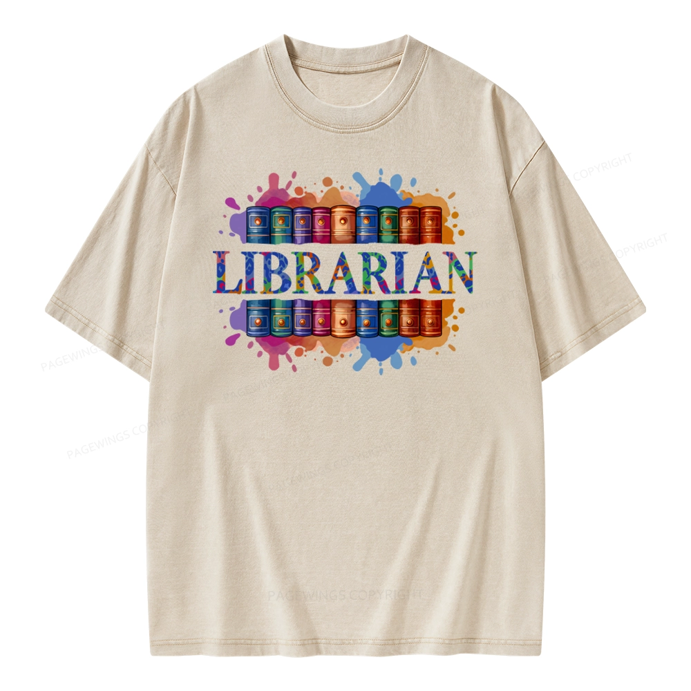 Pagewings Librarian Unisex Washed T-shirt