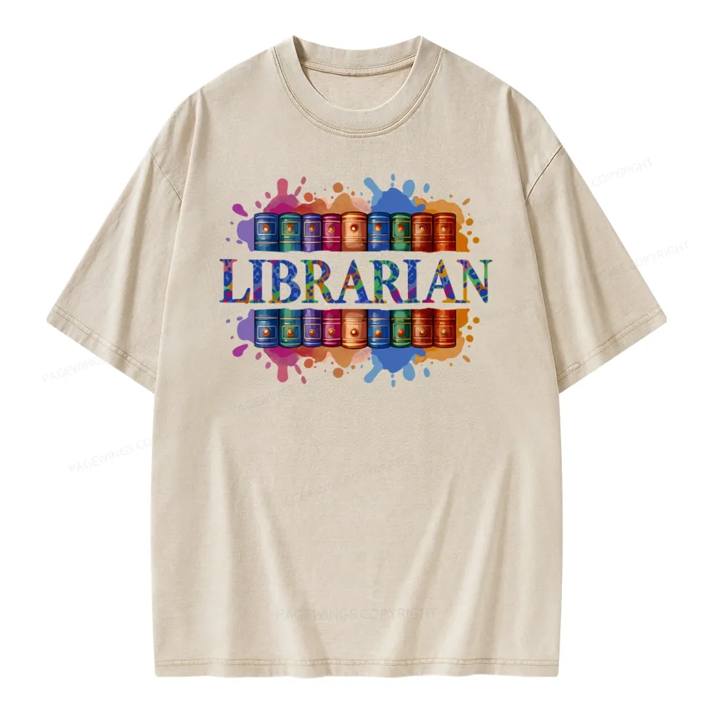 Pagewings Librarian Unisex Washed T-shirt