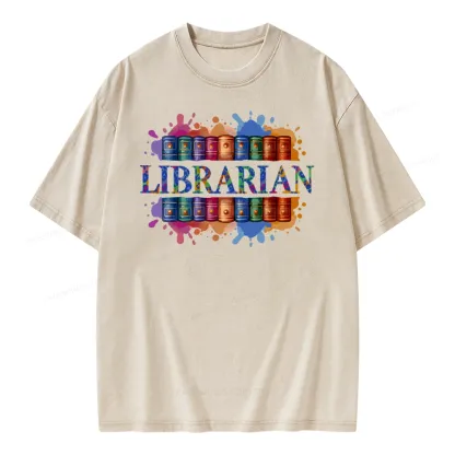 Pagewings Librarian Unisex Washed T-shirt