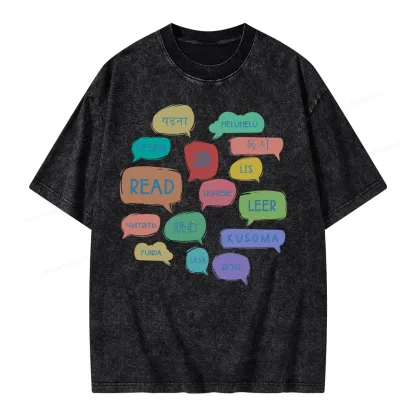 Pagewings Express Your Love for Books Unisex Washed T-shirt