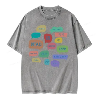 Pagewings Express Your Love for Books Unisex Washed T-shirt