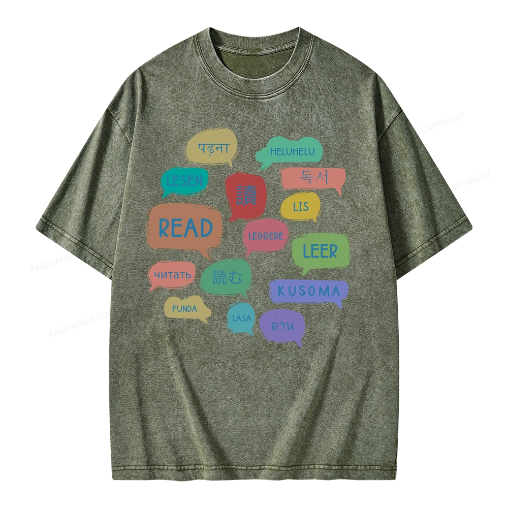 Pagewings Express Your Love for Books Unisex Washed T-shirt