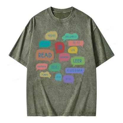 Pagewings Express Your Love for Books Unisex Washed T-shirt