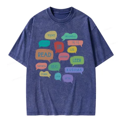 Pagewings Express Your Love for Books Unisex Washed T-shirt