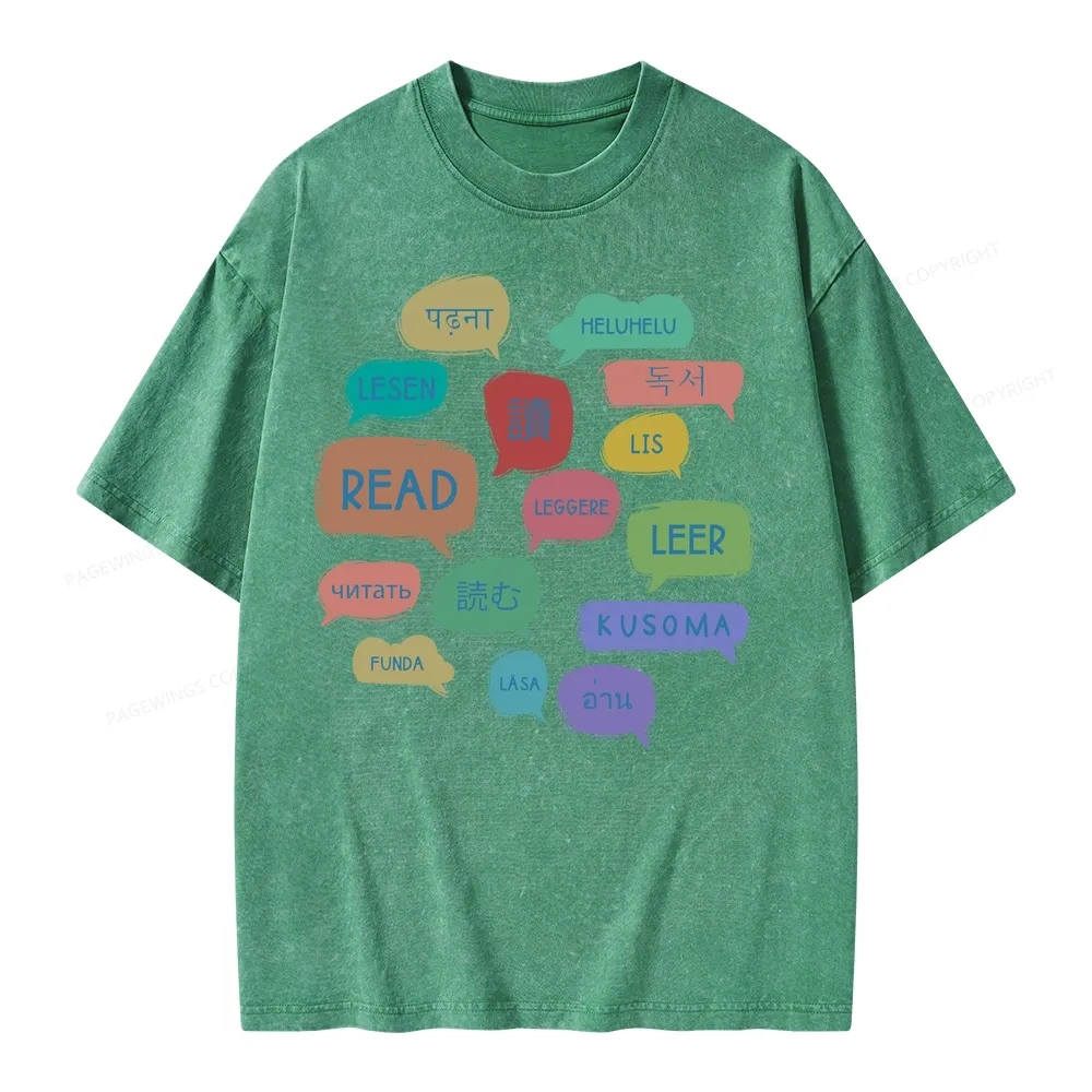 Pagewings Express Your Love for Books Unisex Washed T-shirt
