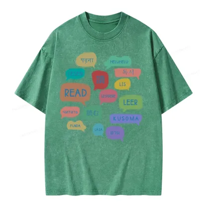 Pagewings Express Your Love for Books Unisex Washed T-shirt