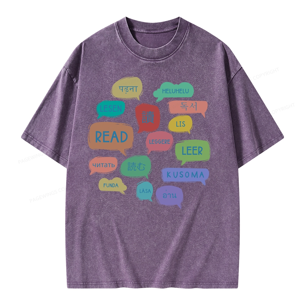 Pagewings Express Your Love for Books Unisex Washed T-shirt