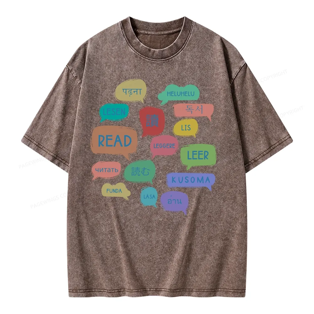 Pagewings Express Your Love for Books Unisex Washed T-shirt