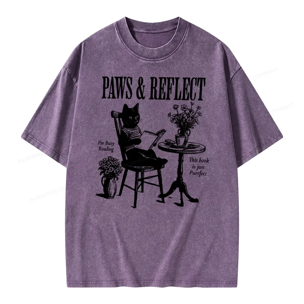 [Copy]Pagewings I Like My Books Spicy And Coffee Icy Unisex Washed T-shirt