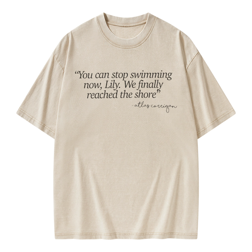 Pagewings It Ends With Us Unisex Washed T-shirt