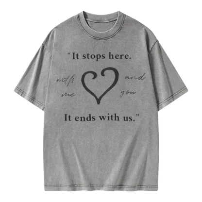 Pagewings It Ends With Us Colleen Hoover Unisex Washed T-shirt