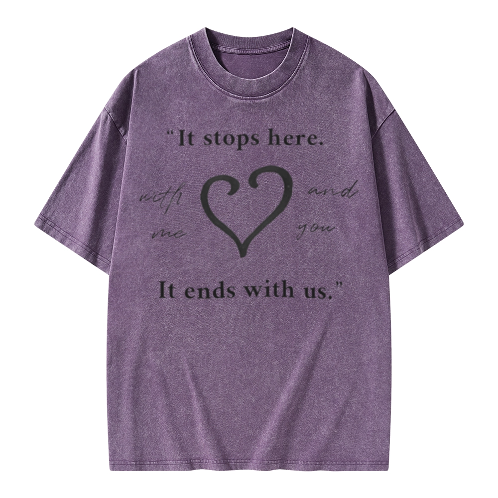 Pagewings It Ends With Us Colleen Hoover Unisex Washed T-shirt